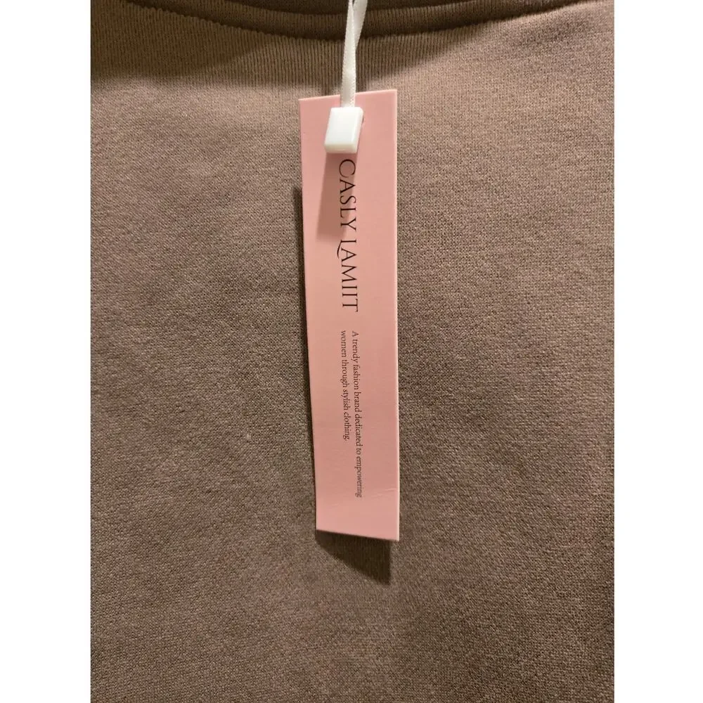 Oversized Casley Lamiit Women's Tan hoodie- New with tags Size small - Picture 2 of 5